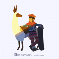 Alto's Adventure - Fan Art - Maya with llama.jpg