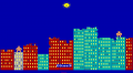 QBasic Gorillas - DOS - Screenshot - Playing.png